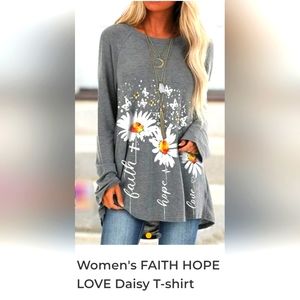 Women's FAITH HOPE LOVE Tunic.
